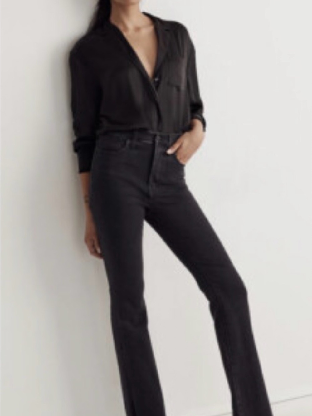 Madewell Black High-Rise Flare Jeans
